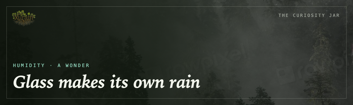 Humidity — glass makes its own rain